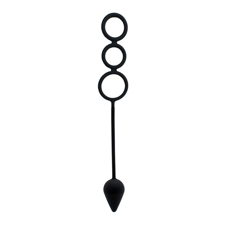 Plug con Anillos Pene Silicona