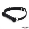 Mordaza Hueso Silicona Negro Ajustable
