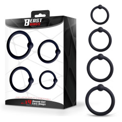 Set de 4 Anillos para el Pene Silicona