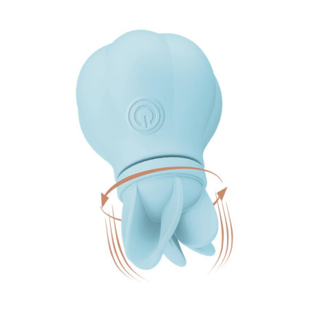 Estimulador Caress Vibracion y Rotacion Light blue