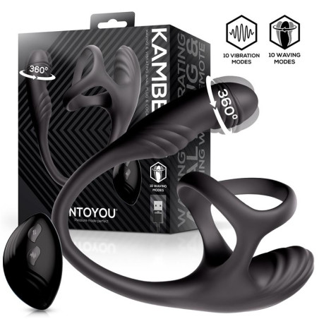 Kamber Plug Anal Vibracion y Waving 360º y Estimulador Testiculos