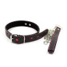Collar con Cadena de Metal Negro Rojo