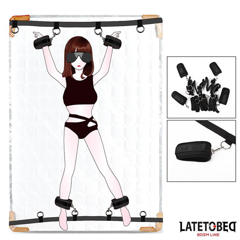 Ataduras para la Cama con 4 Enganches