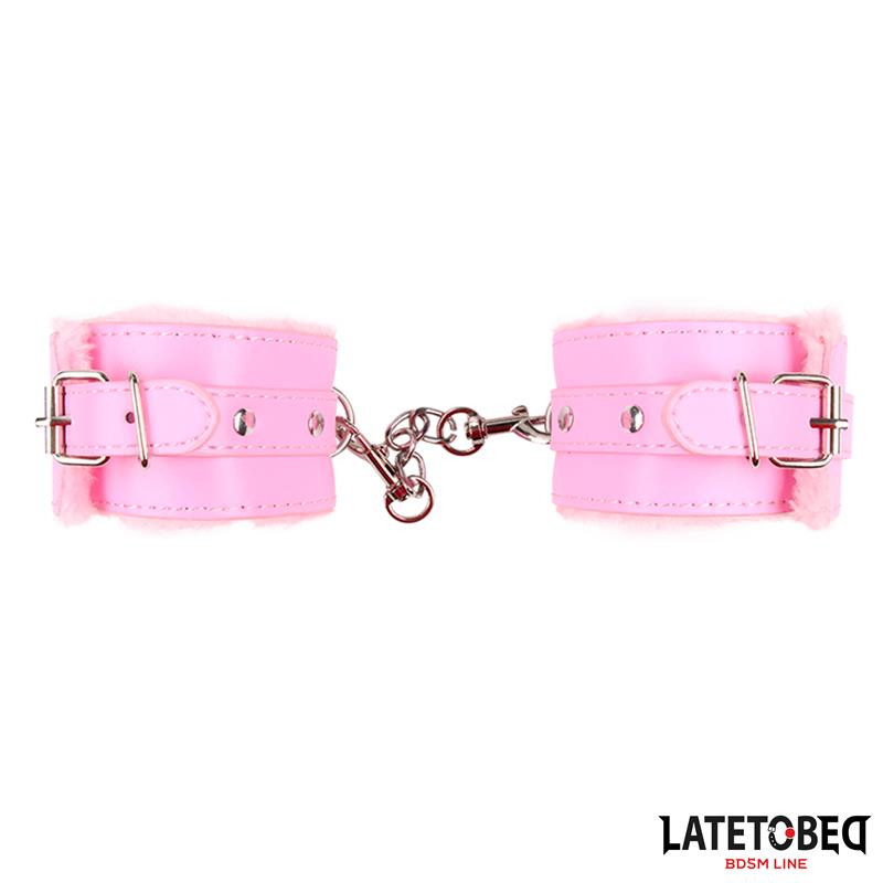 Esposas para Tobillos con Pelo Rosa