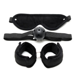 Set de Bondage 3 Piezas Negro