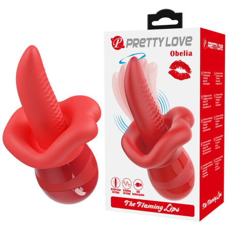 Obelia Estimulador con Vibracion y Movimiento Lengua
