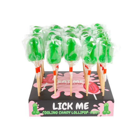 Display Piruletas Pene Menta Efecto Frio 40 Pcs