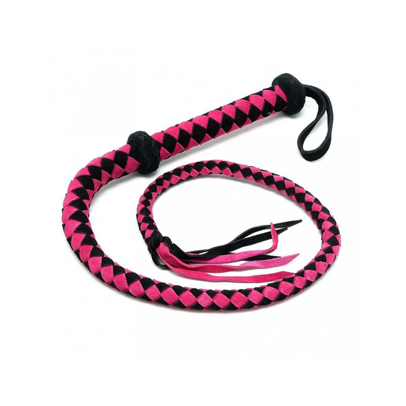 Latigo Arabe de Cuero Rosa 100 cm