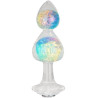 Gemoria Plug Anal de Silicona con Centro de Cristal Multicolor