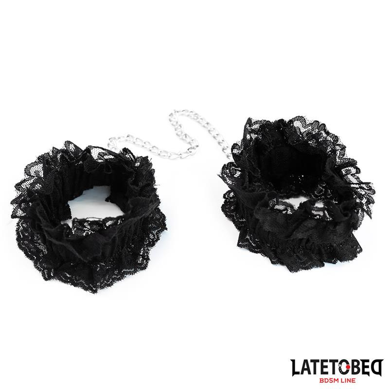 Esposas para Pies de Encaje Elastico Negro