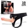 Mistress Arnes Elastico con Dildo de Silicona de 18 cm Natural